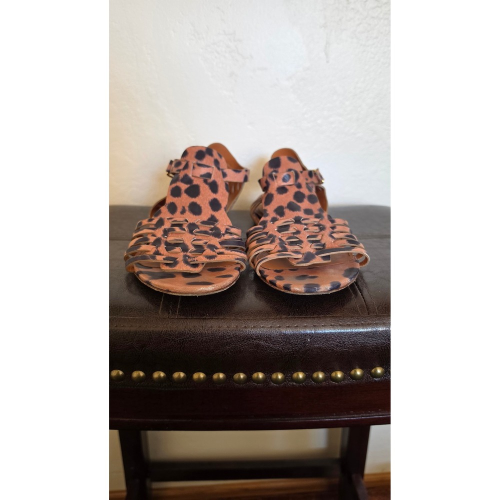 Givenchy Leopard Animal Print Leather Boho Maximalist Gladiator Sandals sz 9.5 - Picture 2 of 9